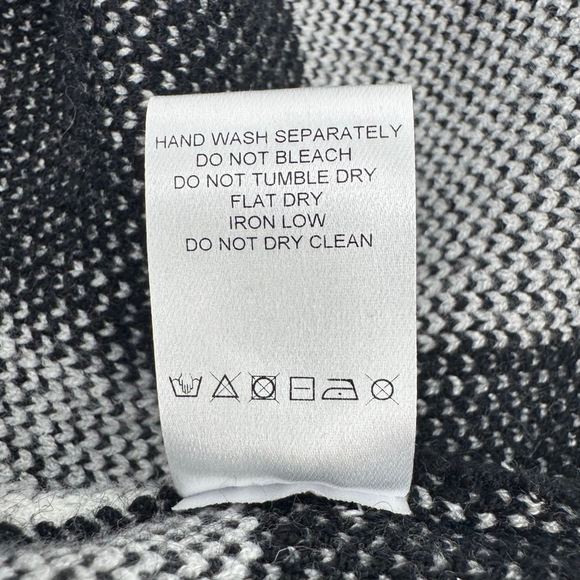 Lala Original To the Stars Black White Checkerboard Knit Midi Skirt S - Picture 8 of 8